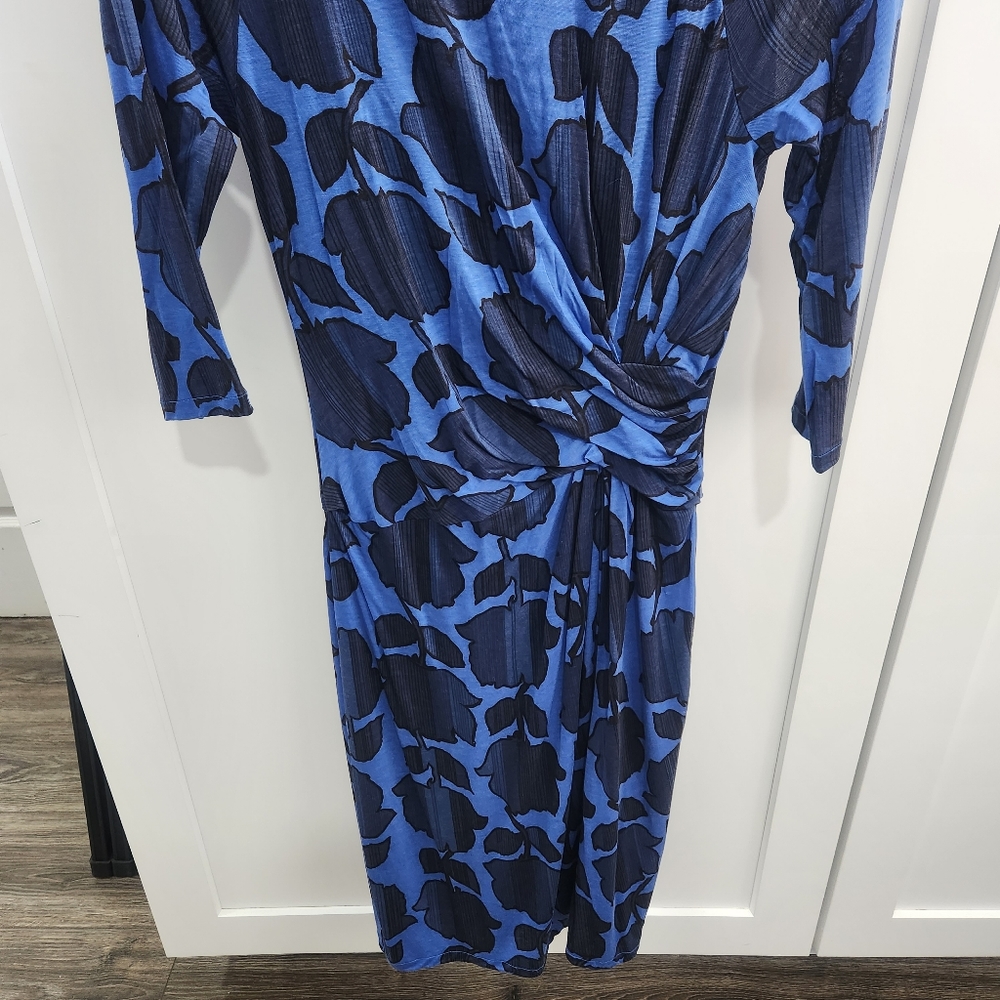 Boden Harper Dress in Blue Floral 6R Long T1 - Picture 6 of 9